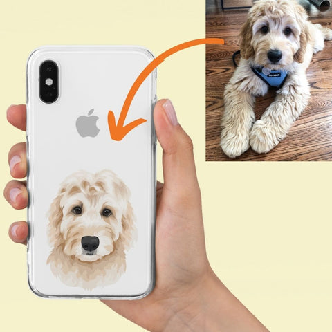 NibbleyPets Custom Pet Portrait Phone Case
