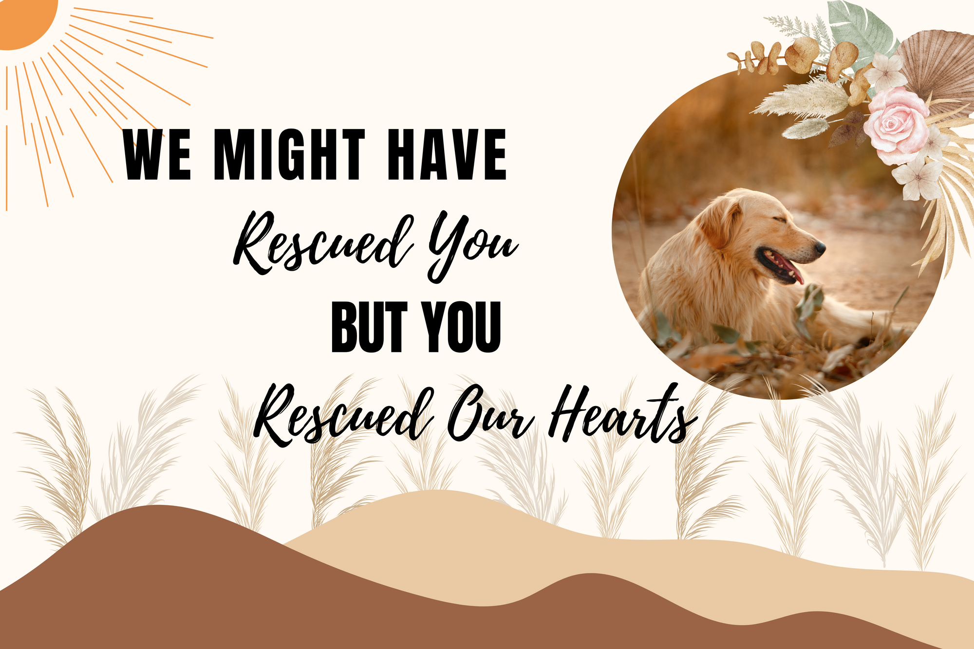 Custom Rescued Our Hearts Canvas