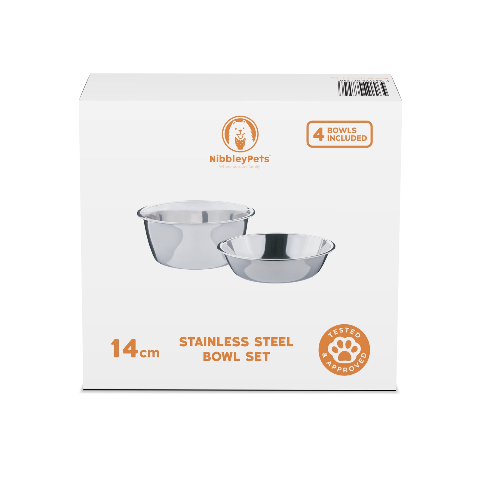 NibbleyPets Stainless Steel Bowl Set