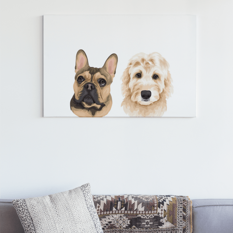 Custom Two Pet Acrylic Portrait